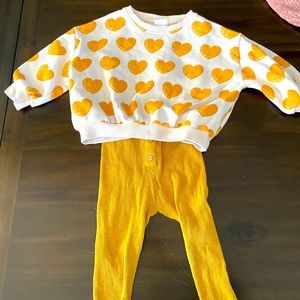 Zara yellow hearts set